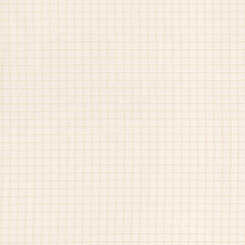 Cream Geometric pattern flannel fabric