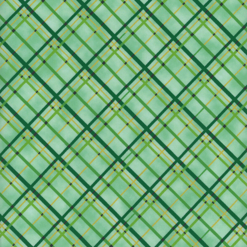 Light green fabric with overlapping darker green lattice patterns