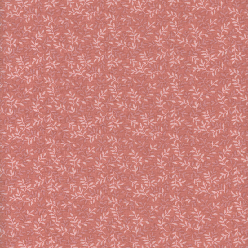 Pink fabric with a leaf pattern 