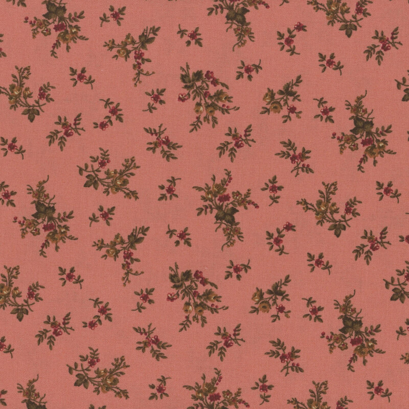 Pink fabric with a floral pattern 