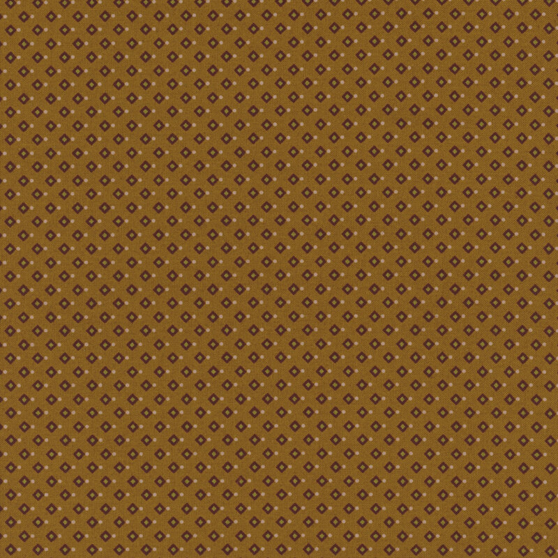 Gold fabric with a geometric diamond pattern 