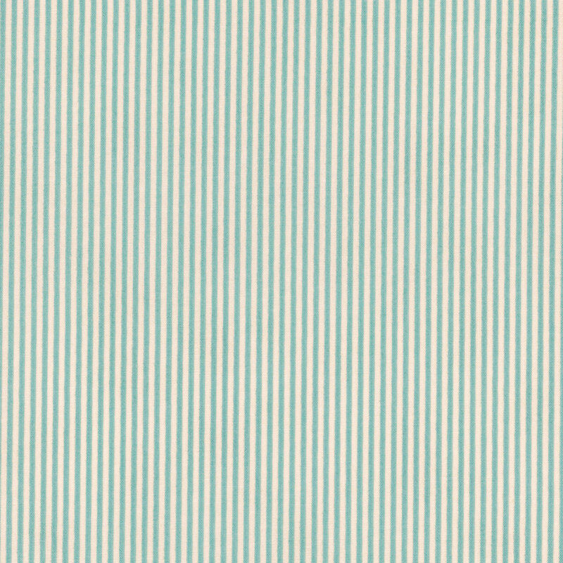 Striped cream and aqua fabric