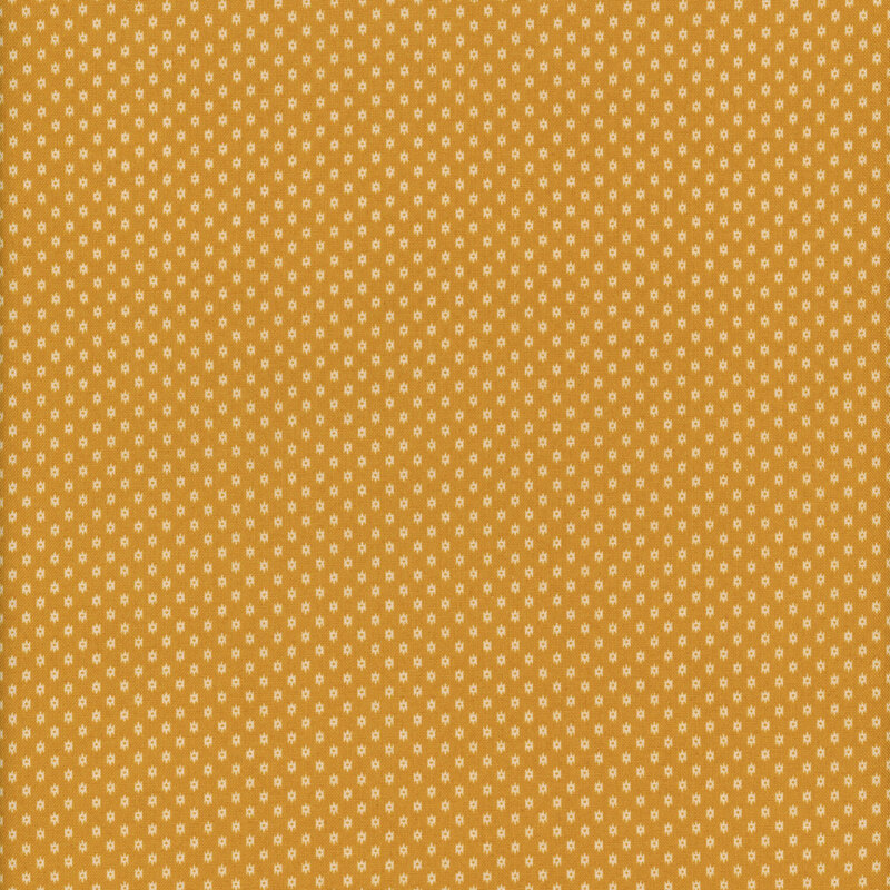 Golden fabric with a white geometric star pattern