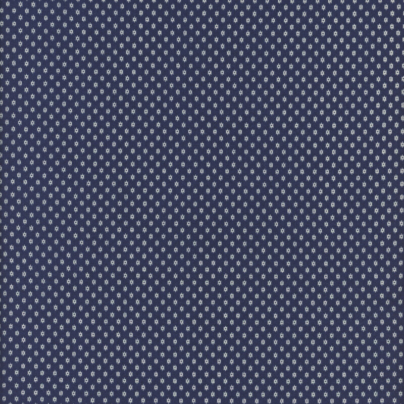 Blue fabric with an American motif star pattern 