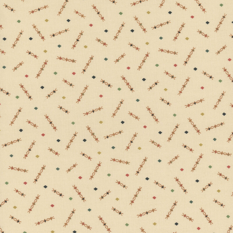 Cream fabric with a confetti pattern