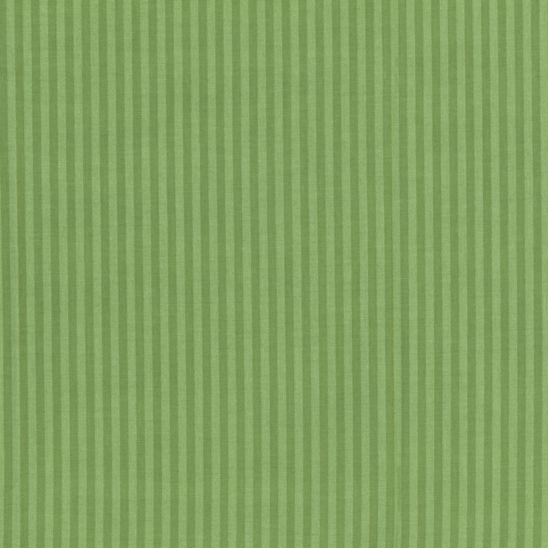 Tonal green striped fabric with 1/8