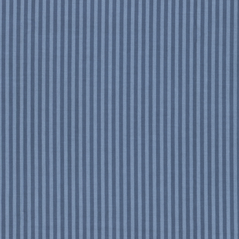 Tonal blue striped fabric with 1/8