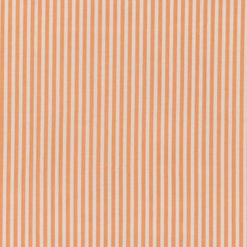 Orange and white striped fabric with alternating 1/8