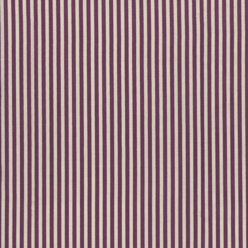 Purple and white striped fabric with 1/8