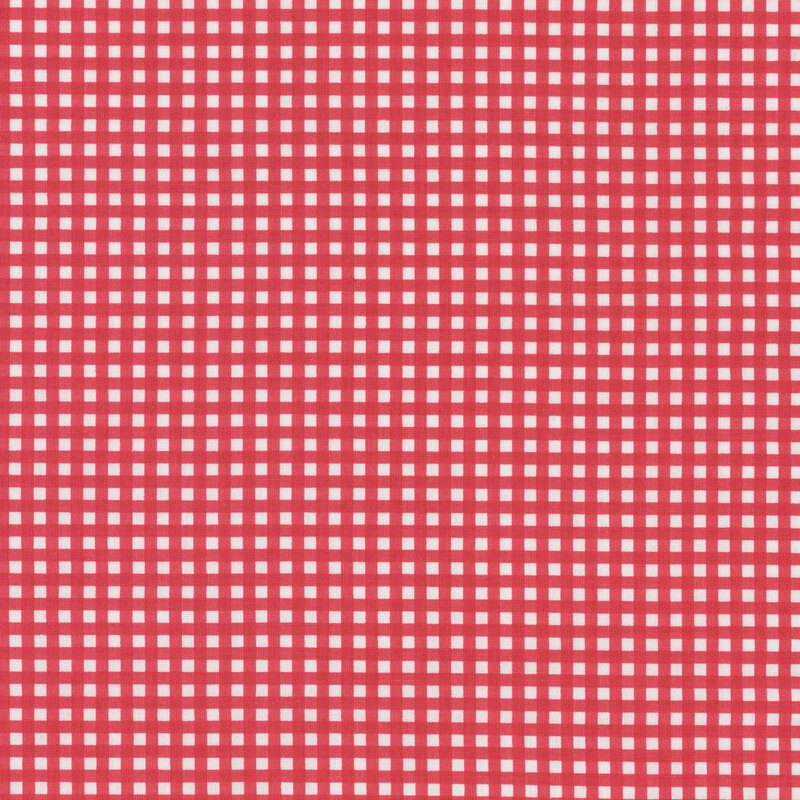 Rose pink and white gingham fabric.