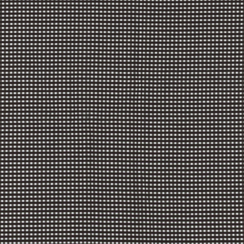 Black and white micro gingham fabric.