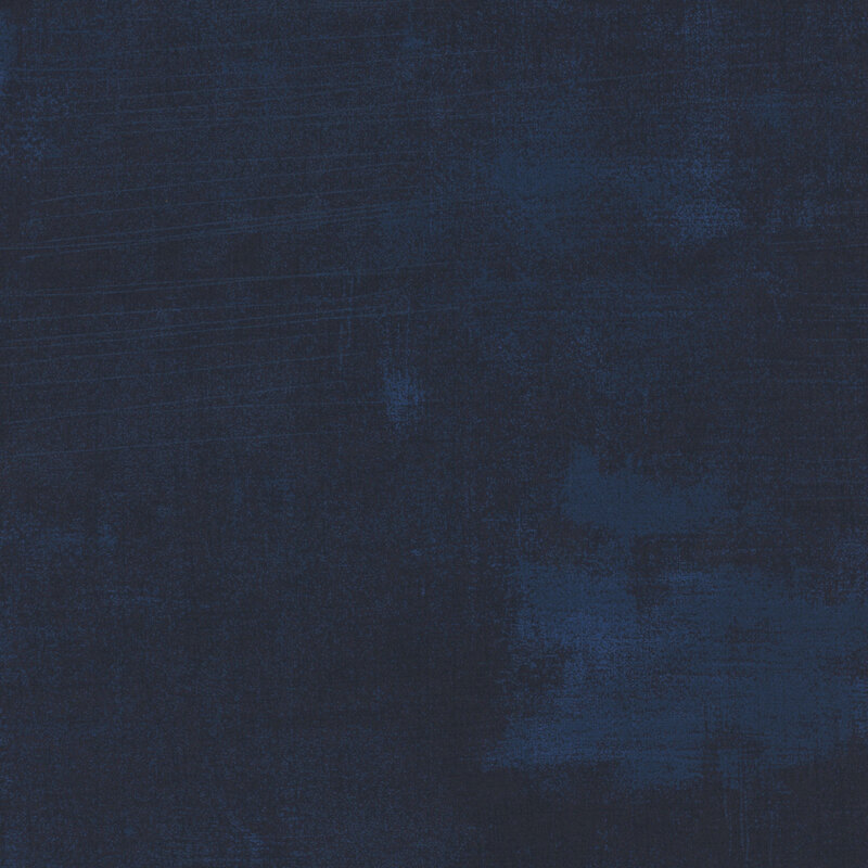 Mottled Navy blue grunge textured fabric | Shabby Fabrics