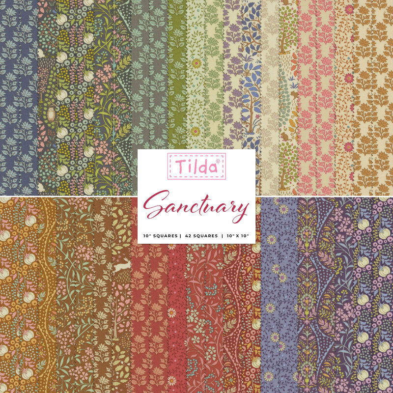 A collage of the fabrics included in the Sanctuary 10