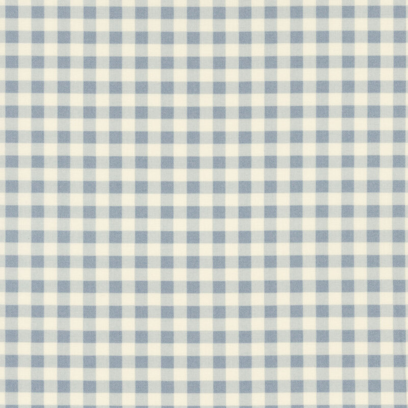 White fabric with a light blue gingham pattern