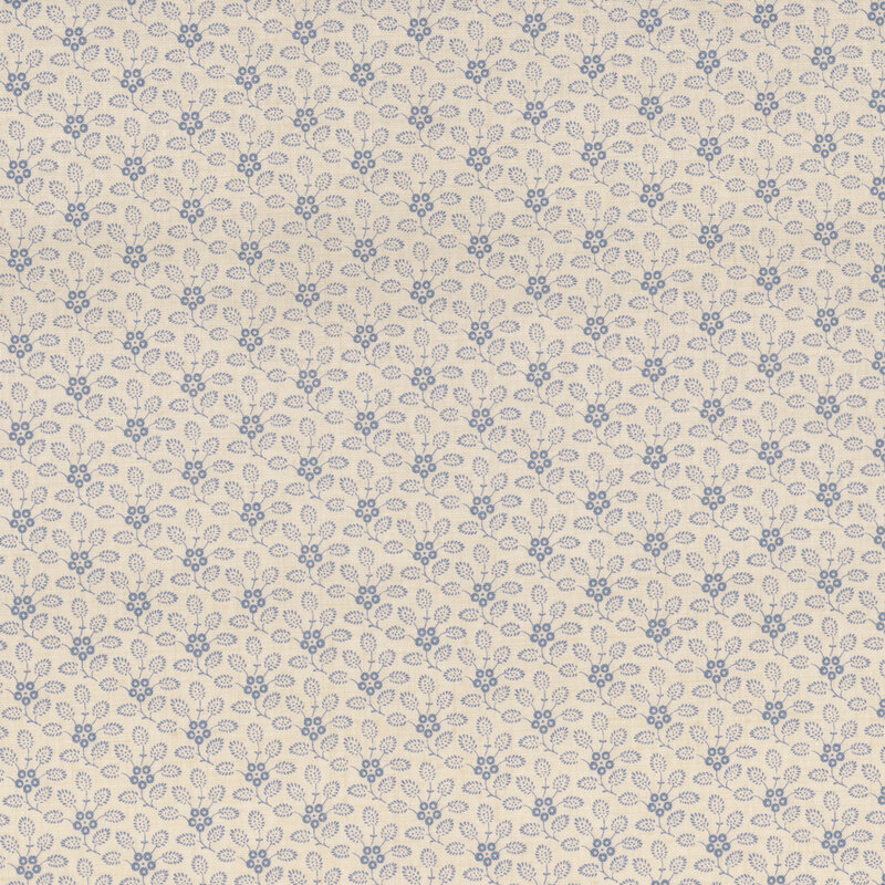 Cream fabric featuring a delicate floral pattern