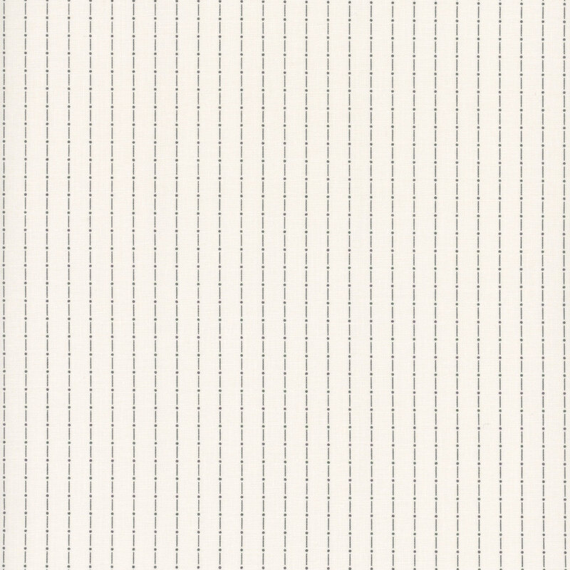 Cream fabric with a grey stripe and dot pattern