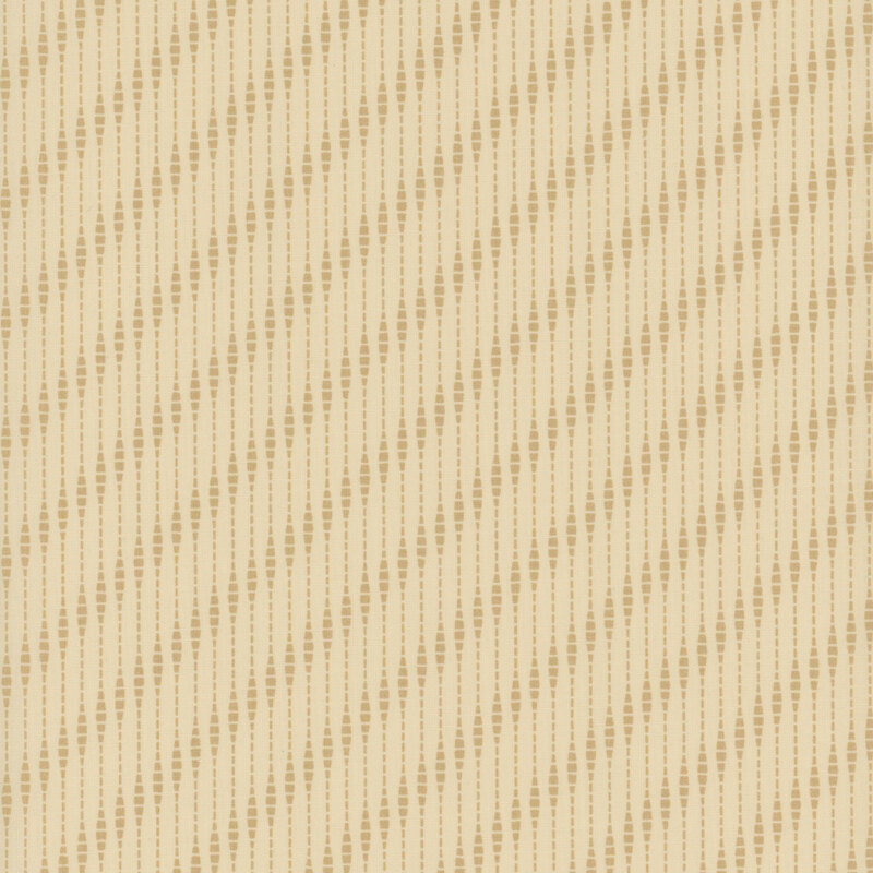 Cream fabric with darker cream dotted stripes making a bias stripe look