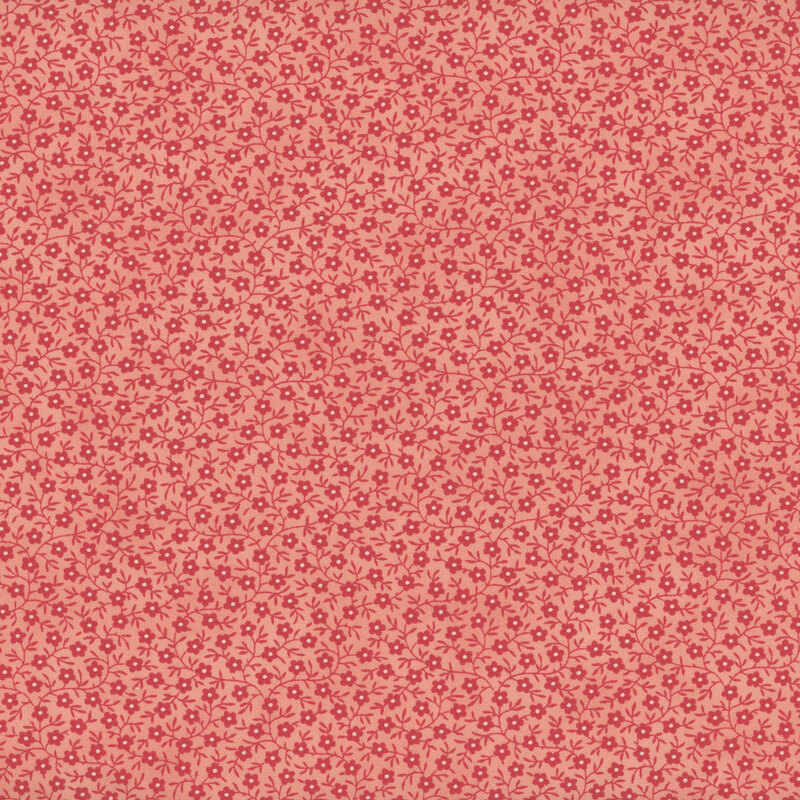 Pink tonal fabric with tiny dark pink florals all over