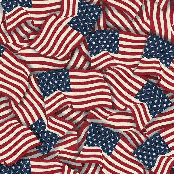 American flag pattern fabric