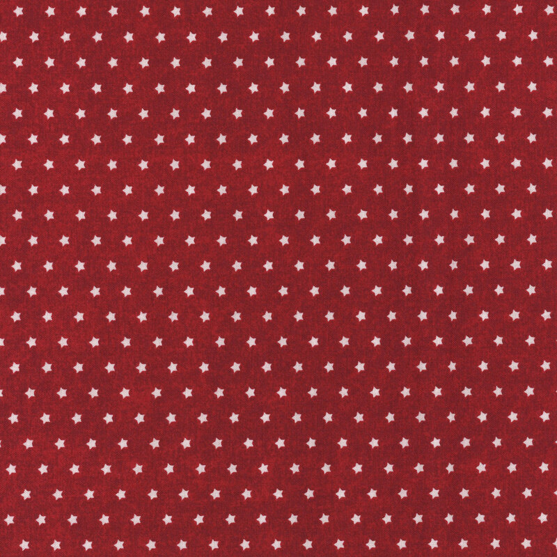 Red fabric with a white star pattern