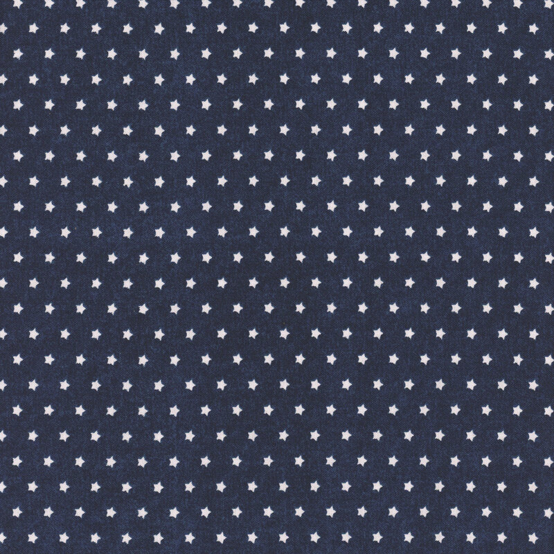 Navy blue fabric with an american star pattern