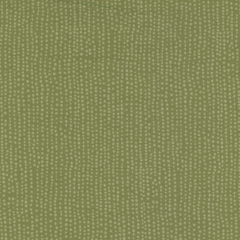 Fern green fabric with small tonal dots all over.