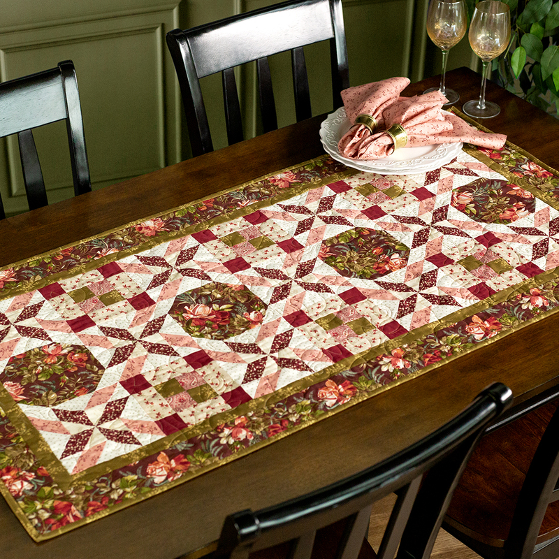 Wool Sampling Instruments SAMPLE - English Garden Table Runner | Shabby Fabrics