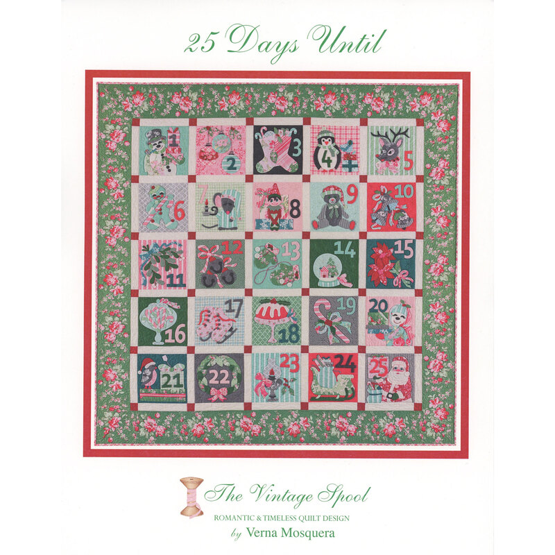 Front of the 25 Days Until pattern showing the completed quilt