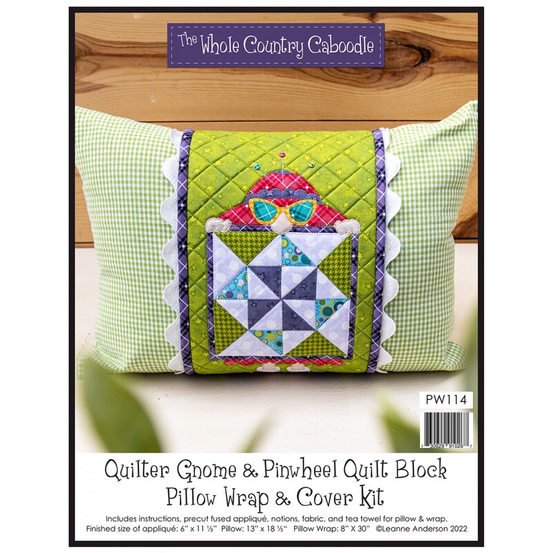 Front cover of the pattern, showing the completed Pillow Wrap.