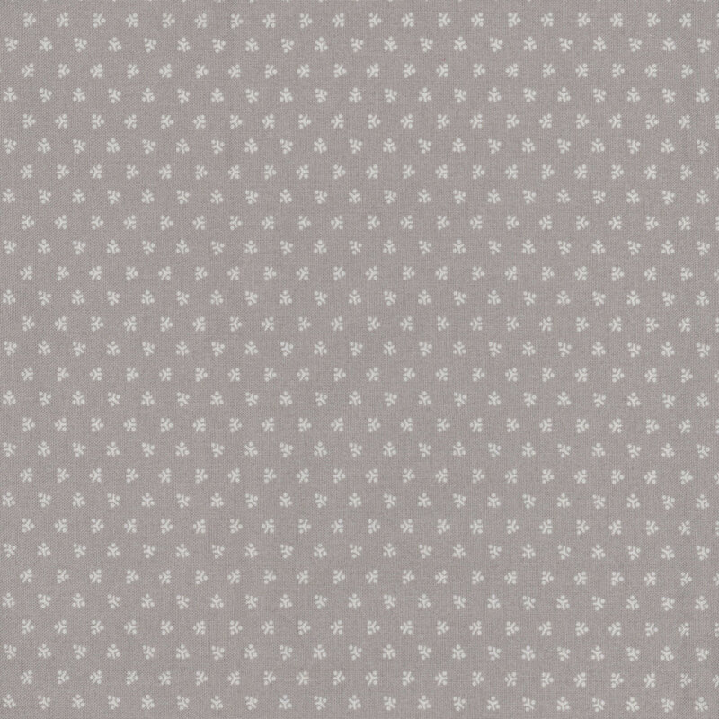 Light grey fabric with a ditsy geometric dot and line pattern pattern