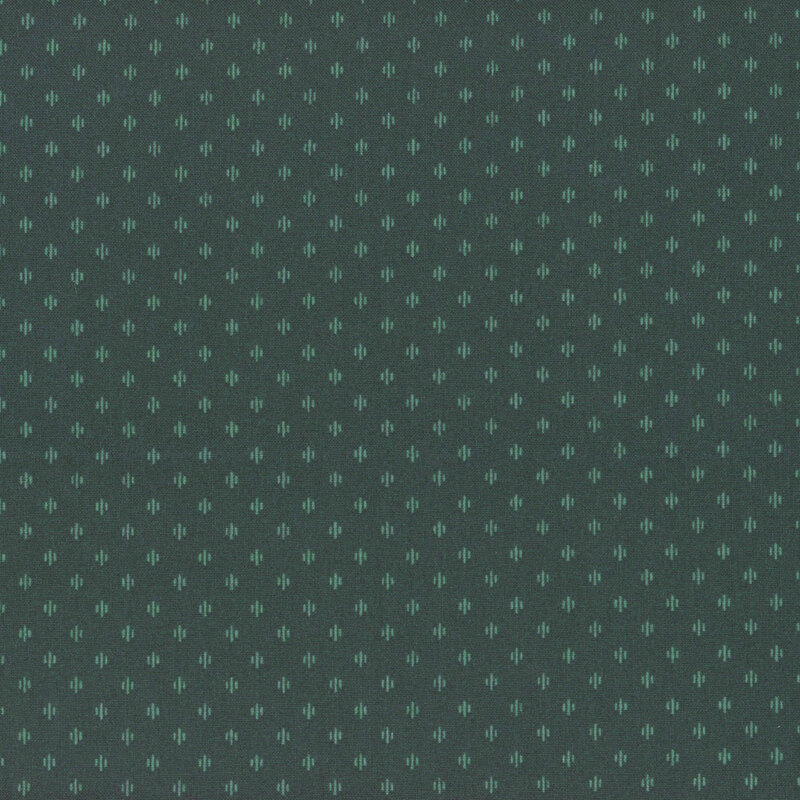 A teal fabric dotted with light geometric clusters