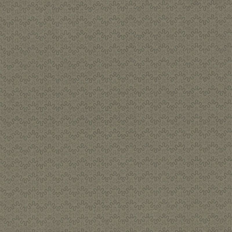 A repeating pattern of wavy lines on a greige background.