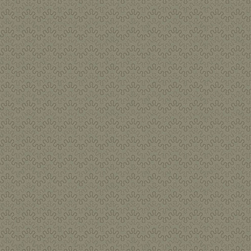 A repeating pattern of wavy lines on a greige background.