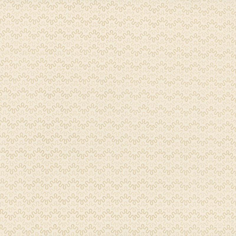 Ivory fabric with a tonal ripple pattern of wavy twisting lines