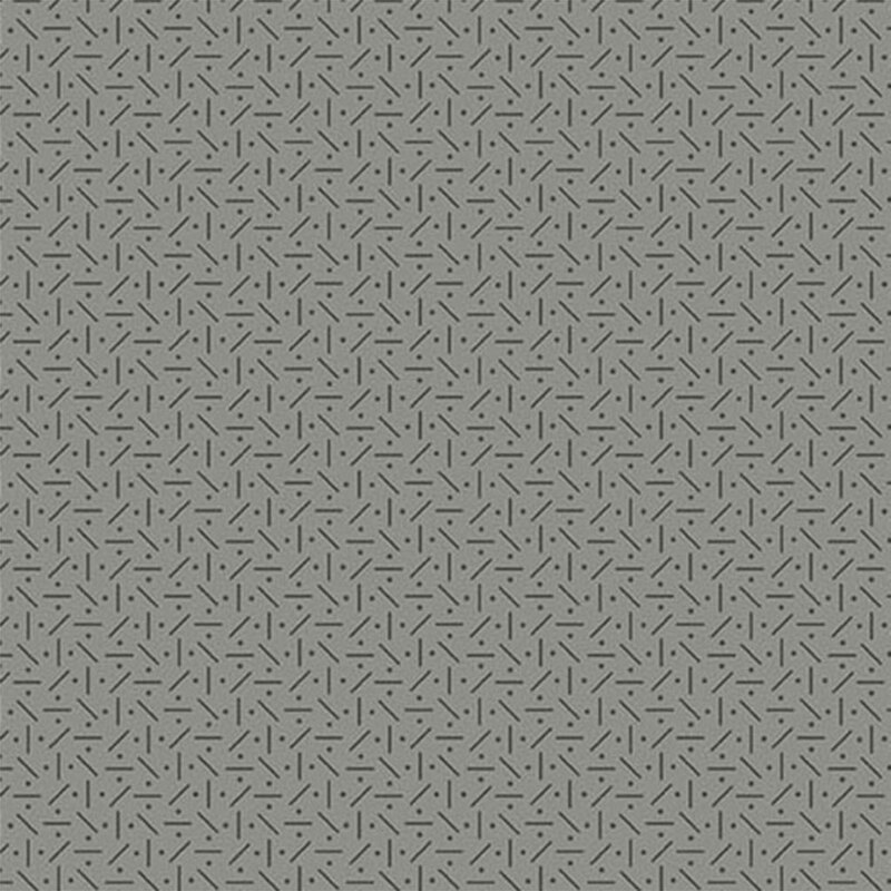 A scatter pattern of tonal lines and dots on a muted gray background.