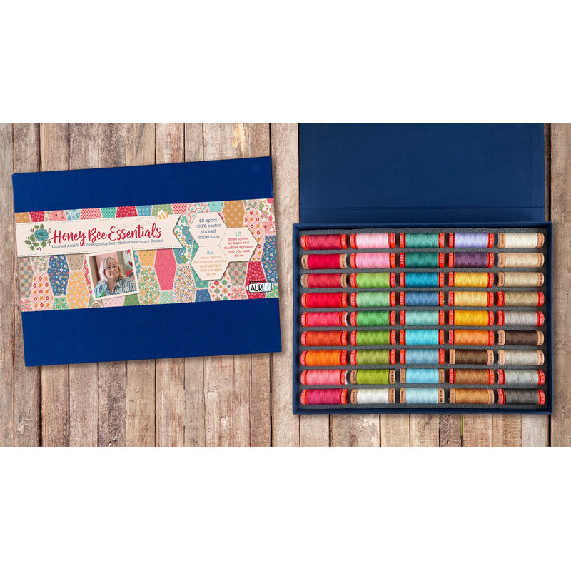 Lori Holt Honey Bee Essentials Aurifil 45-spool Thread Box