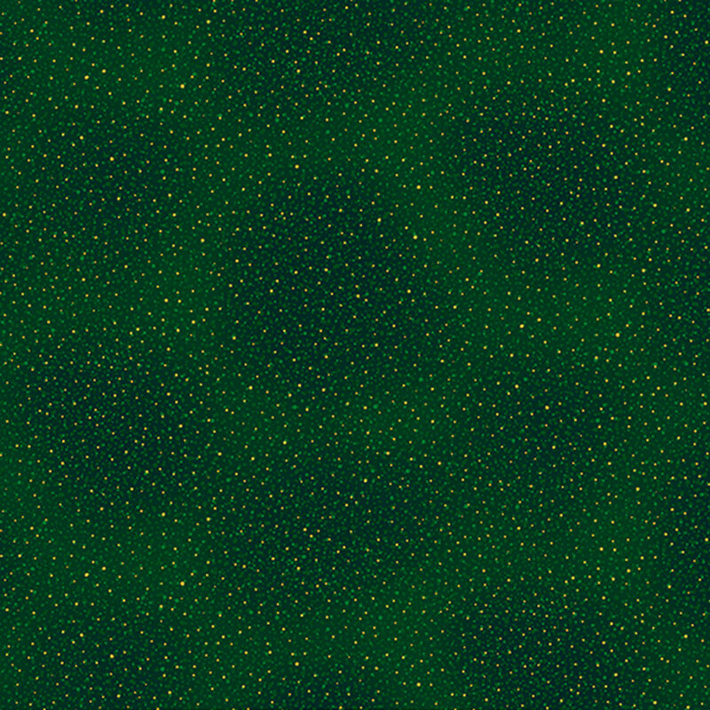 Mottled green fabric with pinprick dots and dotted metallic accents.