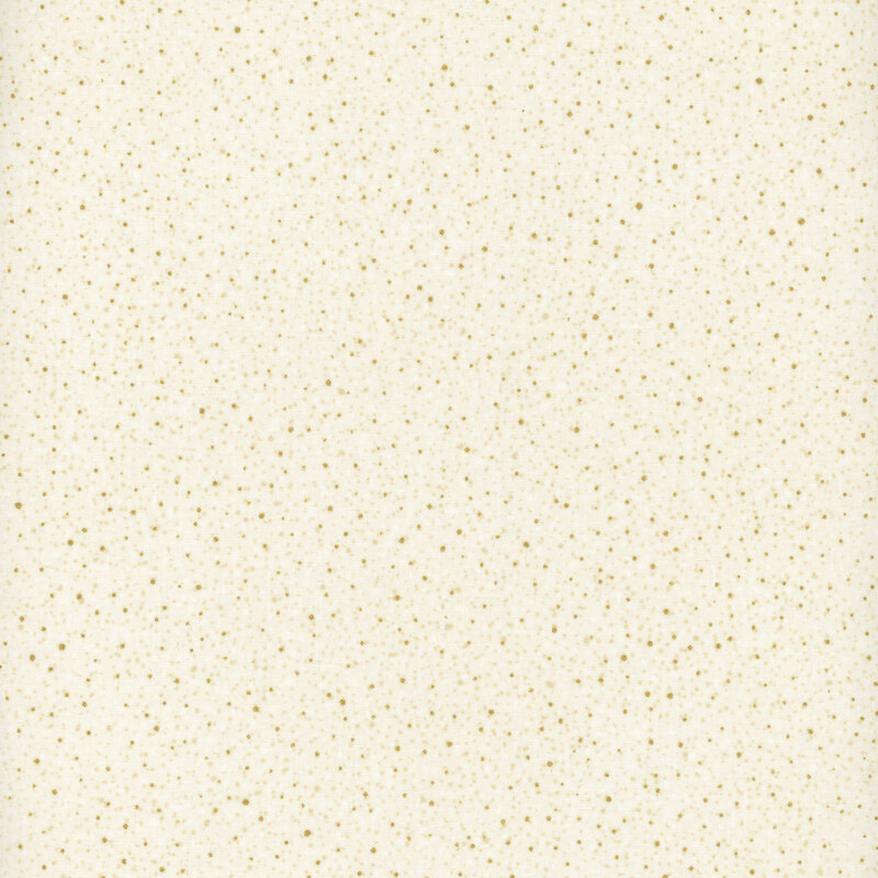 Mottled cream fabric with pinprick dots and dotted metallic accents.