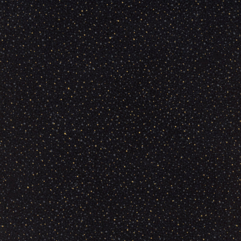 Black fabric with pinprick dots and dotted metallic accents.