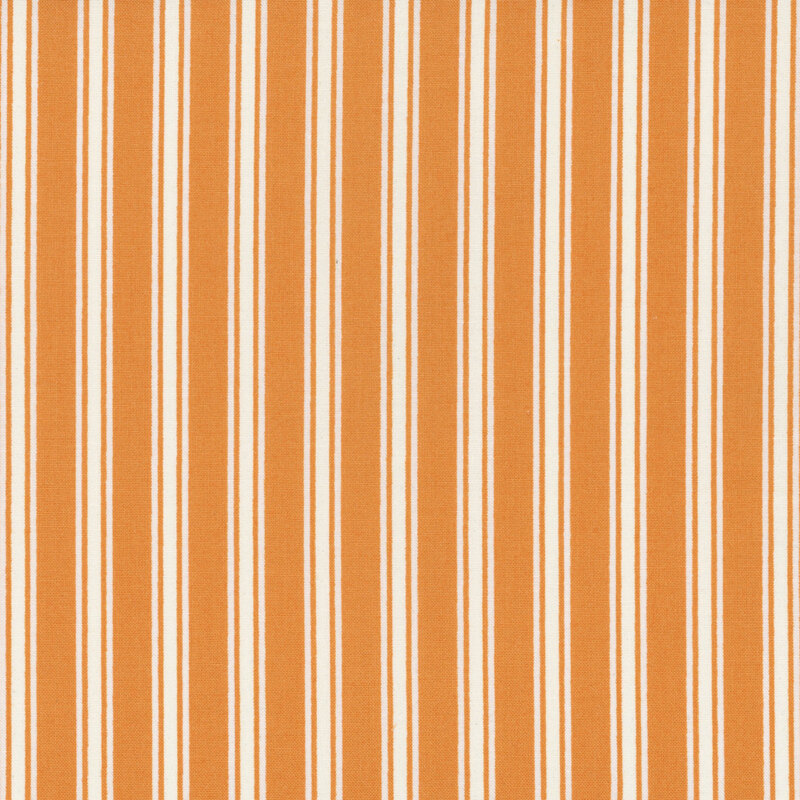 Orange and white vertical stripes in a repeating pattern.