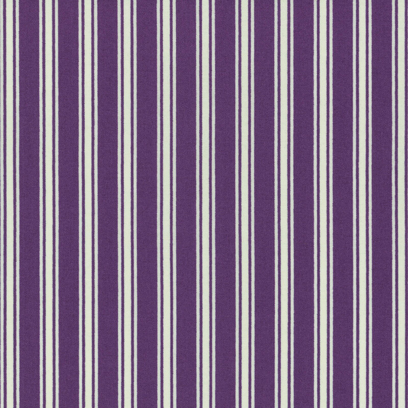 Purple and white vertical stripes in a repeating pattern.