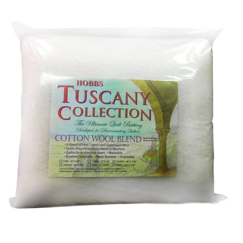 Tuscany 20% Wool 80% Cotton Batting Throw 60in X 60in