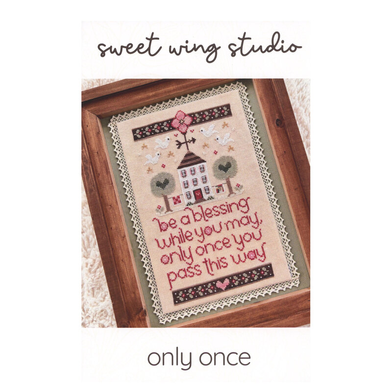 Cross-stitch design featuring the text 