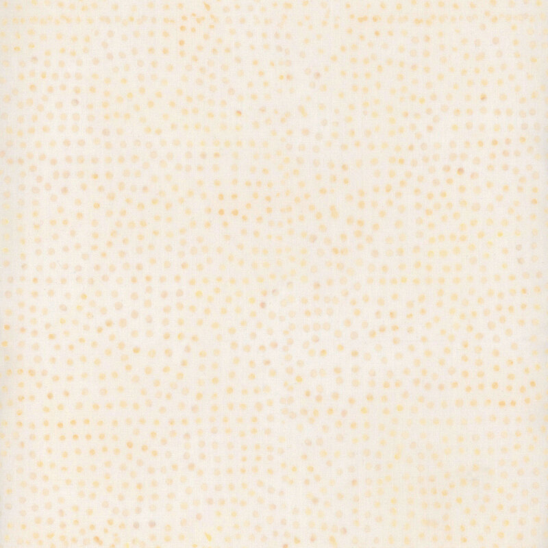 Light cream background with scattered, subtle golden dots creating a textured pattern.