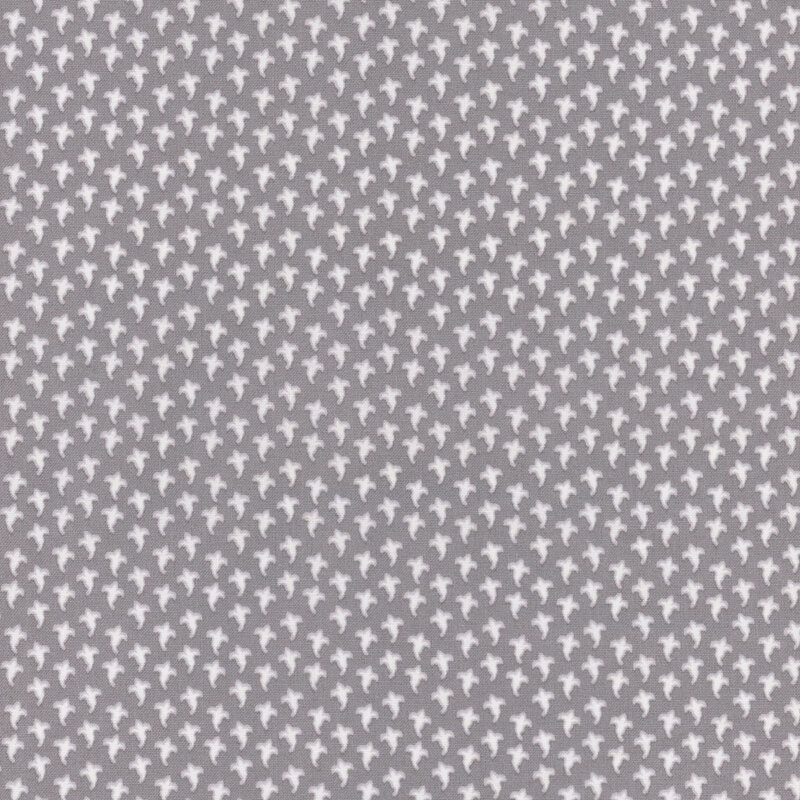 A repeated pattern of small ghosts on a gray background