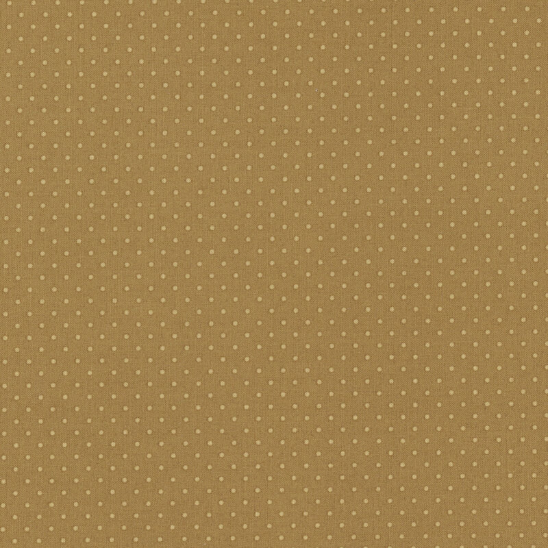 A textured background in mustard yellow with irregular white polka dots.