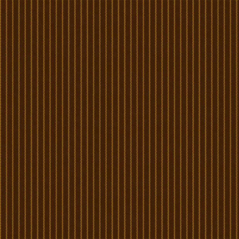 Brown fabric texture featuring thin vertical yellow stripes.