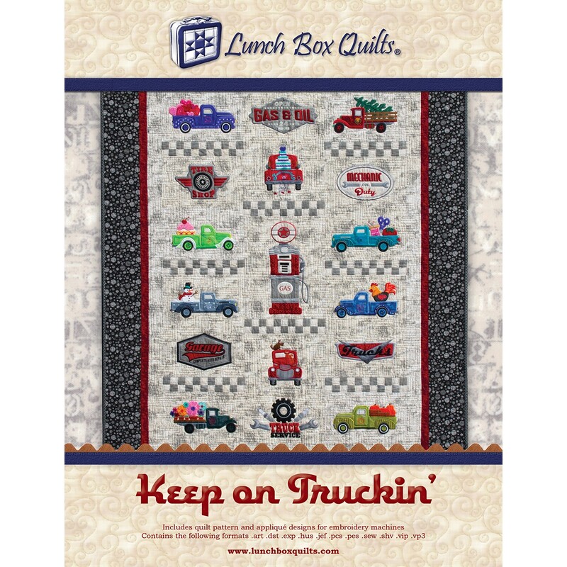 CD Keep On Truckin Applique Embroidery