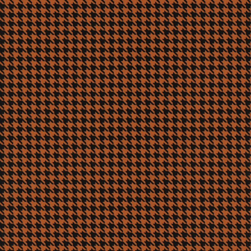 Black and orange houndstooth.