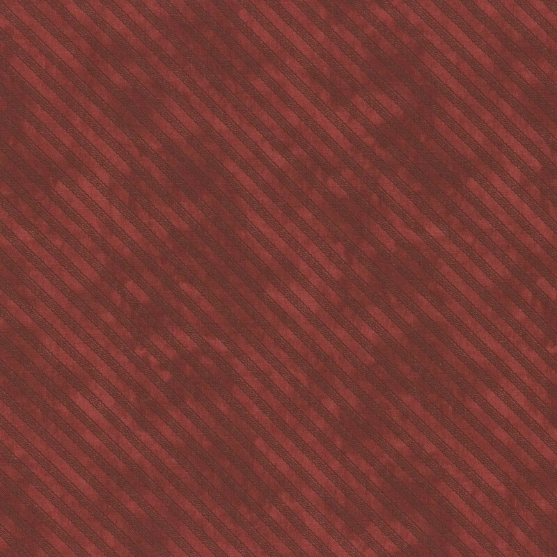 Diagonal stripes in varying shades of red textured background.